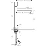 Select-Waschtischmischer AXOR UNO 260 stainless steel optic