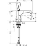 Standventil AXOR CITTERIO E DN 15 o AG stainless steel optic