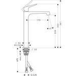 EH-WT-MI 250 AXOR CITTERIO M DN 15 f Waschschüs. o Zugst. pol. bl chr