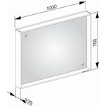Keuco Lichtspiegel X-LINE 1000x700x105mm vulkanit