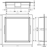 Wandnische XtraStoris Original mit Rahmen 300x300x70mm betongrau