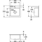 V&B Einbauspüle SUBWAY STYLE 50 S 500x510mm Be re m Handbet. almond