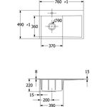 V&B Einbauspüle SUBWAY STYLE 45 Flat 780x510mm flächenb. Be li chrite