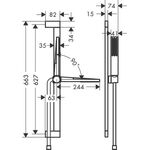 HG Brauseset Pulsify E 1 jet Unica Bsta 650mm EcoSmart chrom