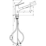 Einhebel-Küchenmischer Zesis M33 ComfortZone 150, 2 jets mattschwarz