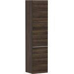 HG Hochschrank Xelu Q 1650x400x350mm NB dunkel Griff mattweiß