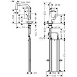 Einhebel-Küchenmischer Metris M71 ComfortZone 220, Eco, 2 jet, sBox chrom