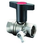 OV Knebelgriff-Kugelhahn Optibal PN 16 Messing mit Entleerung DN 25 1Zoll I