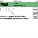 Klemmplatte DIN 3568 60/16 - M16 Stahl feuerverz. 1 Stück