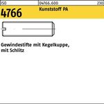 Gewindestift ISO 4766 Kegelkuppe/Schlitz M5x 6 Polyamid 100 Stück - VPE: 100