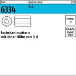 Sechskantmutter DIN 6334 M8 SW13 A 4 10 Stück - VPE: 10