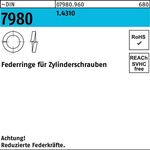 Federring DIN 7980 f.Zylinderschrauben 4 1.4310 1000 Stück - VPE: 1000