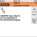 Kippdübel R 82024 GTW 40 TC TC 10 galv.verz. 1 Stück LINDAPTER