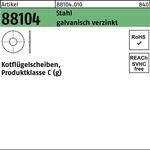 Kotflügelscheibe R 88104 5,3x25x1,5 Stahl galv.verz. 200 Stück - VPE: 200