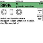 Sechskantflanschmutter R 88914 Sperr-Ripp M5 10 galv.verz. 500 Stück - VPE: 500