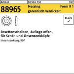 Rosettenscheibe R 88965 offen 6,0x10,0x2,3 Messing galv. vernickelt 1000St. - VPE: 1000