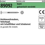 Holzbauschraube R 89092 Tellerkopf ISR 10x240-T40 Stahl galv.verz. 25St. - VPE: 25