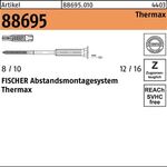 Abstandsmontagesystem R 88695 Thermax 10/240 M8 Stahl galv.verz. 20St. FISCHER - VPE: 20