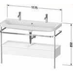 Duravit Waschtischset HAPPY D.2 PLUS 1175x490mm ein Hahnloch weiß hochglanz