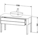 Duravit Waschtischunterbau LUV 1338x570mm 1 Ausz. No we sdm ES NB mitte