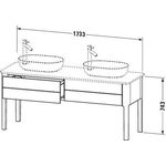 Duravit Waschtischunterbau LUV 1733x570mm 2 Au No we sdm ES Ahorn links