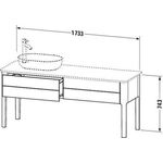 Duravit Waschtischunterbau LUV 1733x570mm 2 Au B re No we sdm ES NB bds