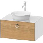 Duravit Waschtischunterbau WHITE TULIP 800x408mm 1 Ausz. we hgl ES Eiche mitte