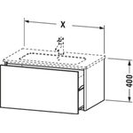 Duravit Waschtischunterbau XSQUARE 610x400x478mm 1 Ausz. we ma ES Ah mitte