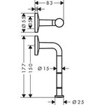 WC-Papierhalter Axor Universal Circular stainless steel optic