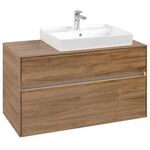 V&B Waschtischunterschrank COLLARO 100x54,8x50cm WT re m LED-B. Kansas Oak