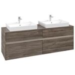 V&B Waschtischunterschrank COLLARO 160x54,8x50cm m LED-B. Stone Oak
