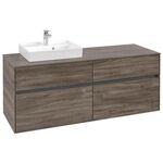 V&B Waschtischunterschrank COLLARO 140x54,8x50cm Waschtisch li Stone Oak