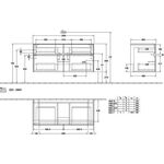 V&B Waschtischunterschrank COLLARO 1200x548x500mm m LED-B. Soft Grey