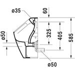 Duravit Urinal Soleil by Starck rim. 300x350mm o Fliege HG weiß