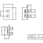 V&B Fertigmontageset Thermostat 150x58x190mm bru nickel matt