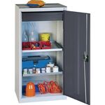 Werkzeug-/Beistellschrank H1000xB500xT500mm 1Schubl.,2BD lichtgrau/anthrazitgrau
