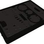 Klappbox L485xB345xH230mm Inh.35l m.2 Griffen u.Flaschenhalter schwarz-grau