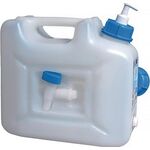 Wasserkanister 12l HDPE m.Ablasshahn+Pumpspender H310x165xT350mm HÜNERSDORFF