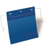 Dokumententasche B210xH148mm DINA5 quer m.flex.Drahtbügel blau Pak.a50St.DURABLE