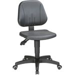 Arbeitsdrehstuhl Unitec Rollen Integralschaum schwarz 440-620mm BIMOS