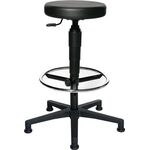 Drehhocker m.Gleiter Kunstlederpolster schwarz Sitz-H.580-840mm TOPSTAR