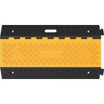 Schlauch- u.Kabelbrücke L900xB500xH50mm Gum.schwarz/gelb 5 Kanäle
