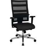 Bürodrehstuhl m.Punktsynchrontechnik schwarz/schwarz 450-550mm Trgf.110kg
