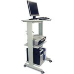 PC-Arbeitstisch H1180xB600xT500mm lichtgrau fahrbar