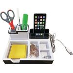 Schreibtischorganizer TWIN DESK ORGANIZER B216xT210xH95mm Ku.schwarz/weiß