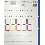 Leitz Register 12780000 blanko DIN A4 20teilig PP grau