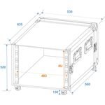 ROADINGER Rack Profi KM 8HE 55cm mit Rollen