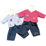 Pu-Jacke m. Jeans, Gr. 35-45cm, sort.