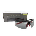 SPEQ Sportbrille Photochromic SP-1548C mit selbsttönendem Glas für Fahrrad- Motorradfahren, Skiesport (rot)