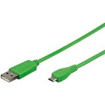 USB Datenkabel (USB-A - micro USB B) 100cm grün